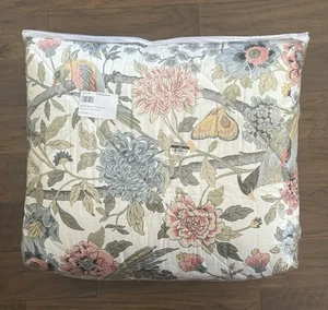Pottery Barn Ivory Bloom Floral Sateen King Comforter NEW Read - Picture 1 of 2