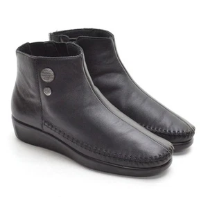 Damen-Stiefeletten SAS Jade Reißverschluss 6,5 M hergestellt in den USA schwarz Leder Booties Schuhe - Bild 1 von 7