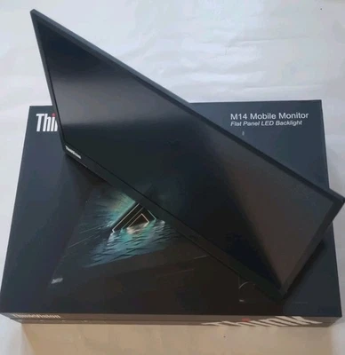 Lenovo ThinkVision M14 14 Zoll Flat Panel Monitor, USB-C, Top Zustand + Karton  - Bild 1 von 4