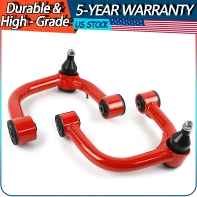 Front Upper Control Arms for 2-4" Lift For 2005-2022 Toyota Tacoma 2WD 4WD Red - Image 1 of 4