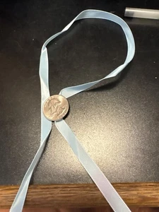 3/8" light blue single faced satin ribbon, by the 2 yard piece - Picture 1 of 1