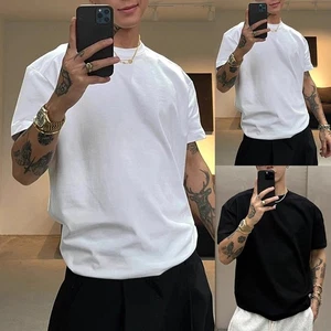 Men's Comfortable Small Collar Casual Top Perfect for Relaxed Summer Days - Picture 1 of 11