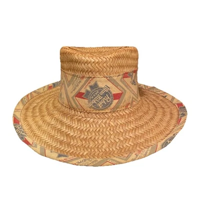 Pabst Blue Ribbon Vintage Straw Hat Medium Ribbon With Edge - Image 1 of 4