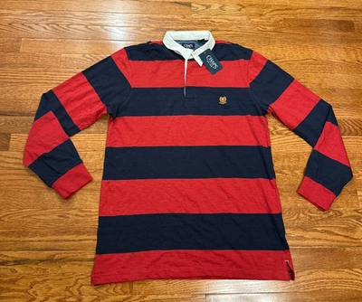 New Chaps Vintage Rugby Long Sleeve Polo Shirt Mens Large Colorblock Striped Y2K - Image 1 of 4