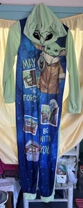 Star Wars Yoda 14/16 One-piece Zip-up Pajamas  - Picture 1 of 4