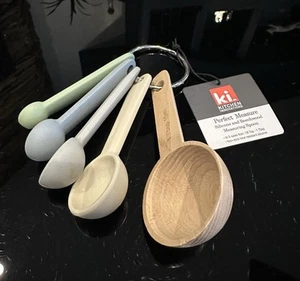 Kitchen Innovations Perfect Measure Silicone & Beechwood Spoon NEW - Picture 1 of 5