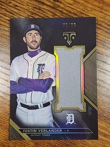 Topps Triple Threads Justin Verlander 2016 juego usado jumbo reliquia/36 UJR JVL - Imagen 1 de 3