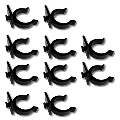 | 10 Ganci per Zoccolo Cucina Ø 28 mm in Plastica ABS, Gancio per Piedino Mobile - Immagine 1 di 2