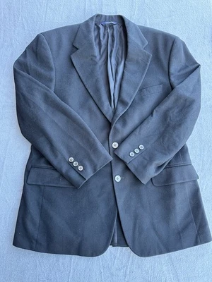Blazer Abrigo Deportivo Brooks Brothers 100% Cachemira Negro Hecho en México 46L Foto 1 de 4