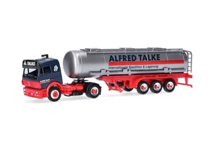 HERPA, MERCEDES BENZ SK 4x2 con cisterna a 3 assi TALKE, 1/87,  HER318686 - Foto 1 di 5