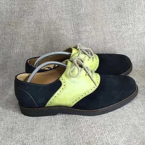 1901 Scarpe Uomo Taglia 11M Oxford Sella Abito Pelle Scamosciata Made Brazil - Foto 1 di 11
