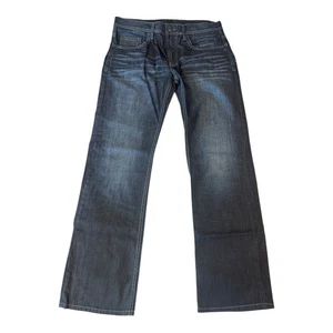 Buffalo David Bitton Mens Jeans 34x34 Straight Flap Pockets Dark Wash Denim - Picture 1 of 10