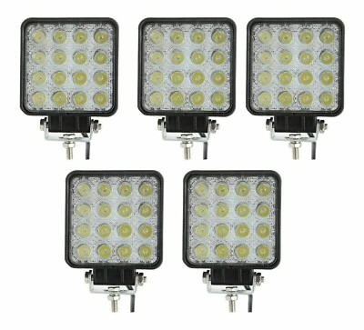 5X 48W LED LUCE FARO 12V 24V LAMPADA DA LAVORO FARETTO AUTO BARCA CAMION KLW SUV - Immagine 1 di 2