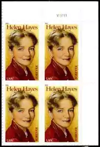 US Helen Hayes Forever Stamp Plate Block of 4 Scott #4525 - Picture 1 of 1