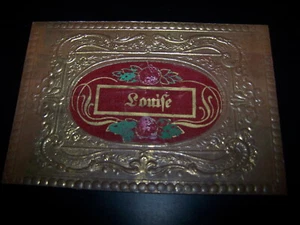 Rare ancienne étiquette XIXe Louife Louise 19ème litho carte porcelaine papier - Photo 1/5