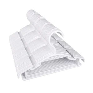 Kids Hangers 100 Pack Baby Hangers for Closet Toddler Hangers Plastic White C... - Picture 1 of 7