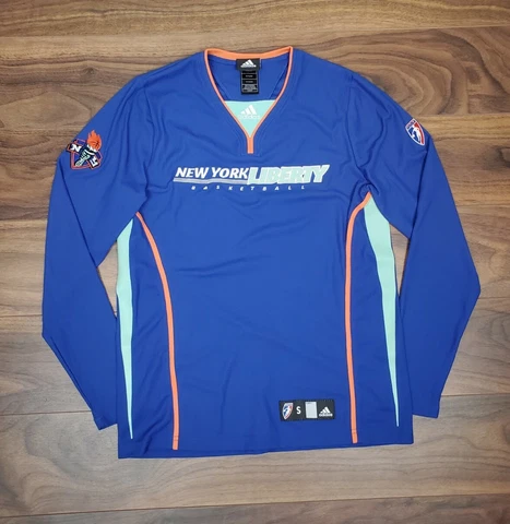 2007 Adidas Women's Small New York Liberty WNBA Shooting Shirt, Blue Cover