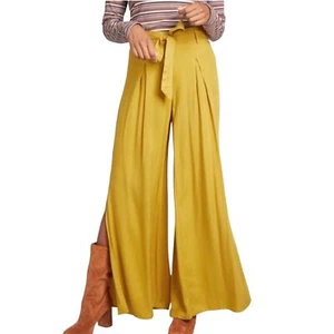 Nuevo Pantalón Jack BB Dakota Mujer Apretado Pierna Ancha Amarillo Talla S - Imagen 1 de 8