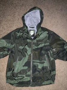 Little Kid Boy GapKids Windbreaker Lined Camouflage Zip Up Jacket Size Smal 6-7  - Picture 1 of 5