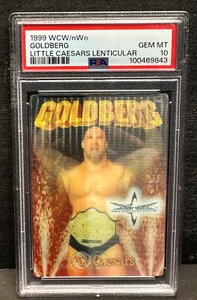 Goldberg 1999 WCW NWO Wrestling Little Caesars Lenticular PSA 10 GEM Pop 9 - Picture 1 of 2