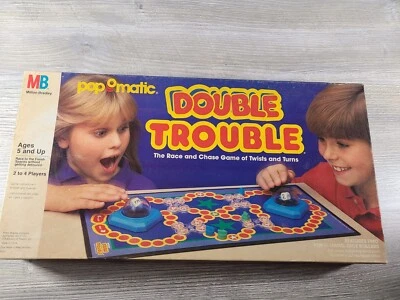 1987 Double Trouble Board Game Milton Bradley Popomatic Pop Vintage Complete - Image 1 of 4