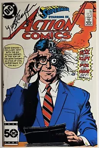 Action Comics #571 Superman 1985 signiertes Auto Elliott S Maggin Original Besitzer Cop - Bild 1 von 3