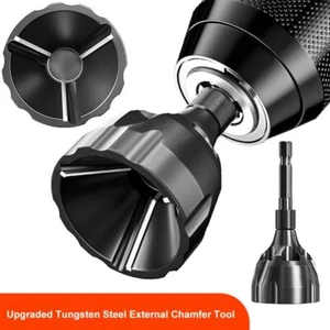 DrillBit Deburring External Chamfer Tool Tungsten Steel Remove Burr Repair Bolt - Picture 1 of 13