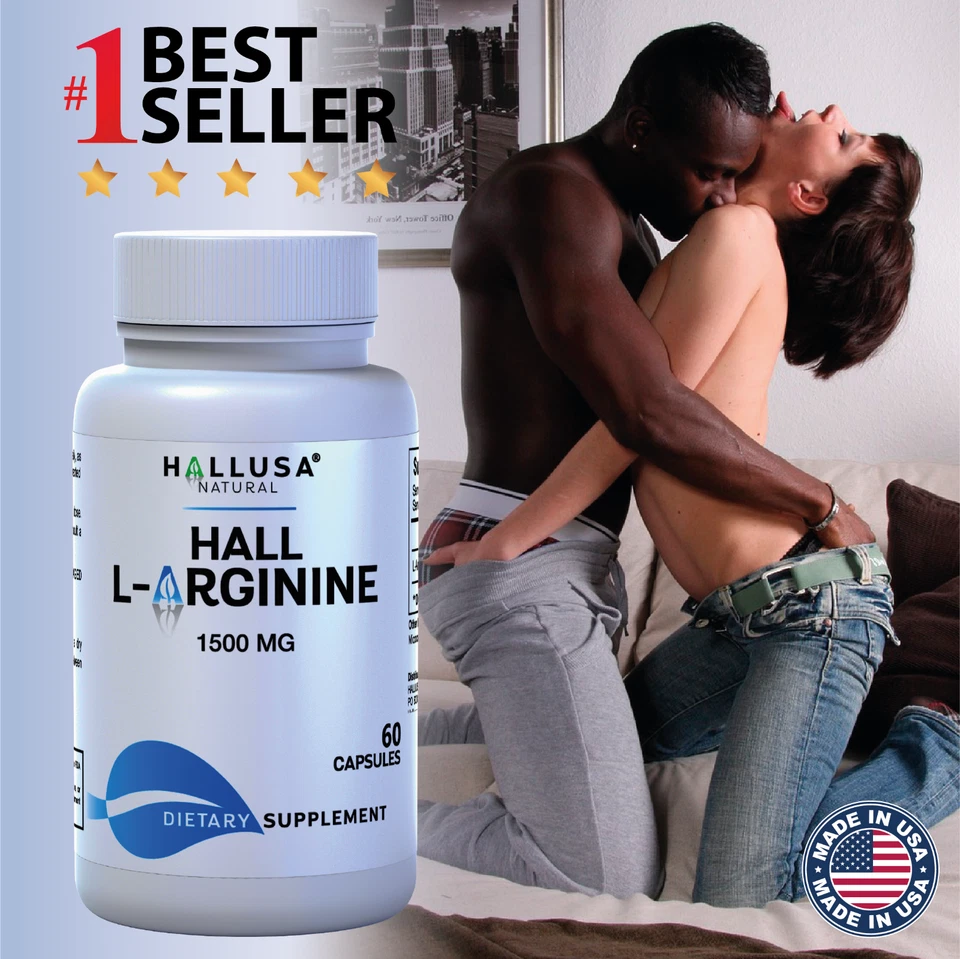 L-Arginina 1500mg - Pre Entrenamiento, Óxido Nítrico, Energía, Recuperación Muscular - 60 Cápsulas Foto 1 de 4