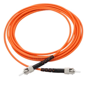2pcs 10M ST-ST Fiber Optic Patch Cord Simplex Multimode OM2 50/125 Fiber Cable - Picture 1 of 4