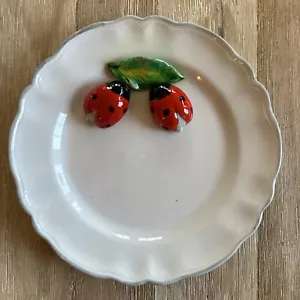 Mancioli Italy Mid Century Ladybug Collectible Decorative 8" Plate - Picture 1 of 5