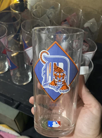 Vintage 1994 Detroit Tigers Texaco Souvenir Drinking Glass MLB Cover