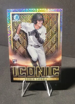2023 Bowman Chrome Corbin Carroll Iconic Mojo Refractor RC #BI-18 Diamondbacks - Image 1 of 2