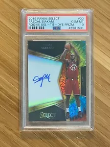 2016-17 Panini SELECT Tie Dye Prizm #21/25 PASCAL SIAKAM Rookie Auto PSA 10 - Picture 1 of 2