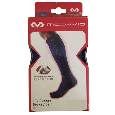 Mcdavid Targeted Compression 10k Runner Socks/pair Small - Black/Alt. Blue - Image 1 of 4