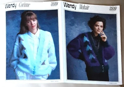 Original Wendy Mohair ladies Cardigan  Knitting Pattern 3506 - Image 1 of 4