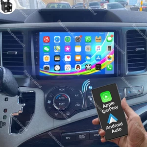 For Toyota Sienna 2011-2014 Android 13 Apple CarPlay Car Stereo Radio GPS BT CAM - Picture 1 of 14