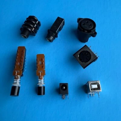 Piezas de teclado M-AUDIO OZONE MIDI: interruptor de enchufe MIDI XLR entrada de CA [Seleccionar pieza] Foto 1 de 4