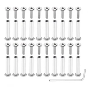 20 Pack Hex Socket Screws  M4x16mm Barrel Nuts and Bolts for Leather Belt Buckle - Picture 1 of 9