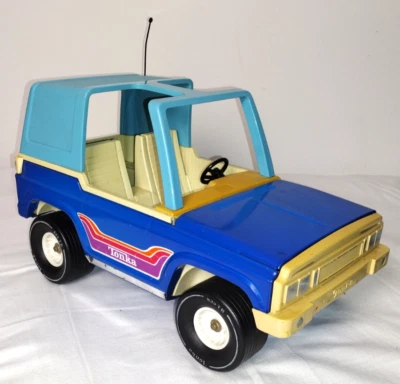 1970s Tonka Bronco 835 Large 18” Blue T-Top Pressed Steel Jeep, Complete, NICE! - Image 1 of 4