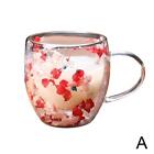 250/350ml Double Layer Coffee Cup with Handle Transparent U7 New Cup Gifts H4X7