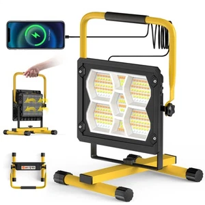 Dimmar LED foco de construcción batería lámpara de trabajo lámpara de obra lámpara de mano inundador - Imagen 1 de 12