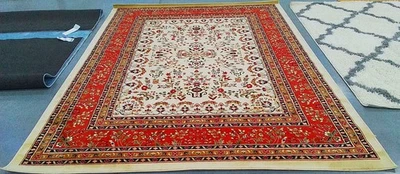 IVORY / RUST 8'-0" x 10'-0" Back Stain Rug, Reduced Price 1172789412 LNH331R-810 - Image 1 of 4