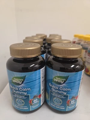 12 x Nature's Way Quick Calm Gummy Mixed Berries Ashwagandha 60 EACH ~ EXP 08/27 - Image 1 of 4