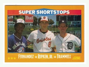 1988 Score Alan Trammell Cal Ripken Tony Fernandez #651 - Bild 1 von 3