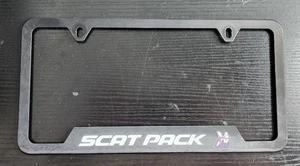 Dodge Scat Pack Black Metal Notch License Plate Frame Official-Preowned - Picture 1 of 3