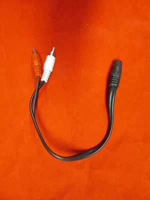 3.5MM Female Jack To 2 RCA Male Plug Audio Y Splitter Cable Brand New 9824 - Image 1 of 3