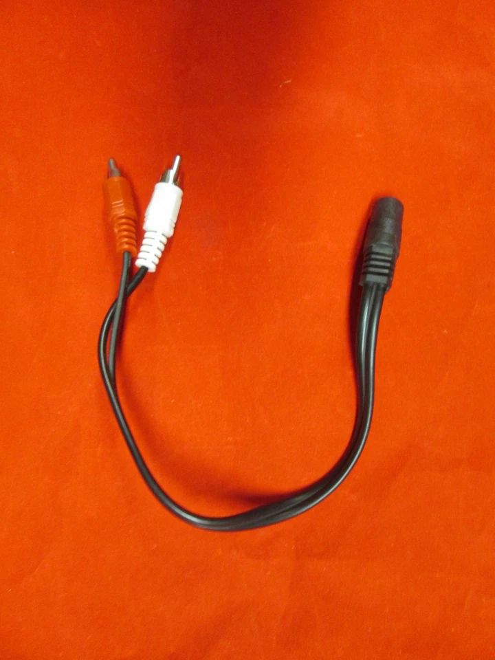 3.5MM Female Jack To 2 RCA Male Plug Audio Y Splitter Cable Brand New 9824 - Image 1 of 3
