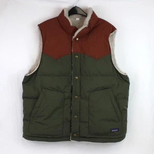 Patagonia Men's Reversible Bivy Down Vest Forest Green Size Extra Large - Picture 1 of 8