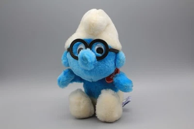 Peluche vintage 1983 Peyo Brainy Smurf Foto 1 de 4