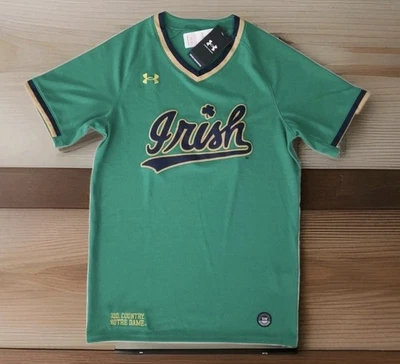 Camiseta deportiva de béisbol Under Armour Notre Dame Fighting Irish Kelly verde réplica talla XL Foto 1 de 4